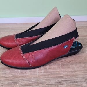 Cloud Red slingback flats size 41 Slip-on Leather Comfortable